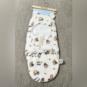 Disney Pooh Bear White Baby Swaddle